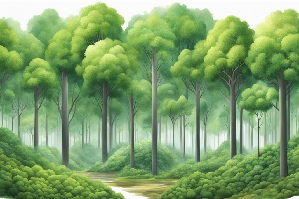 Clean and healthy looking forest